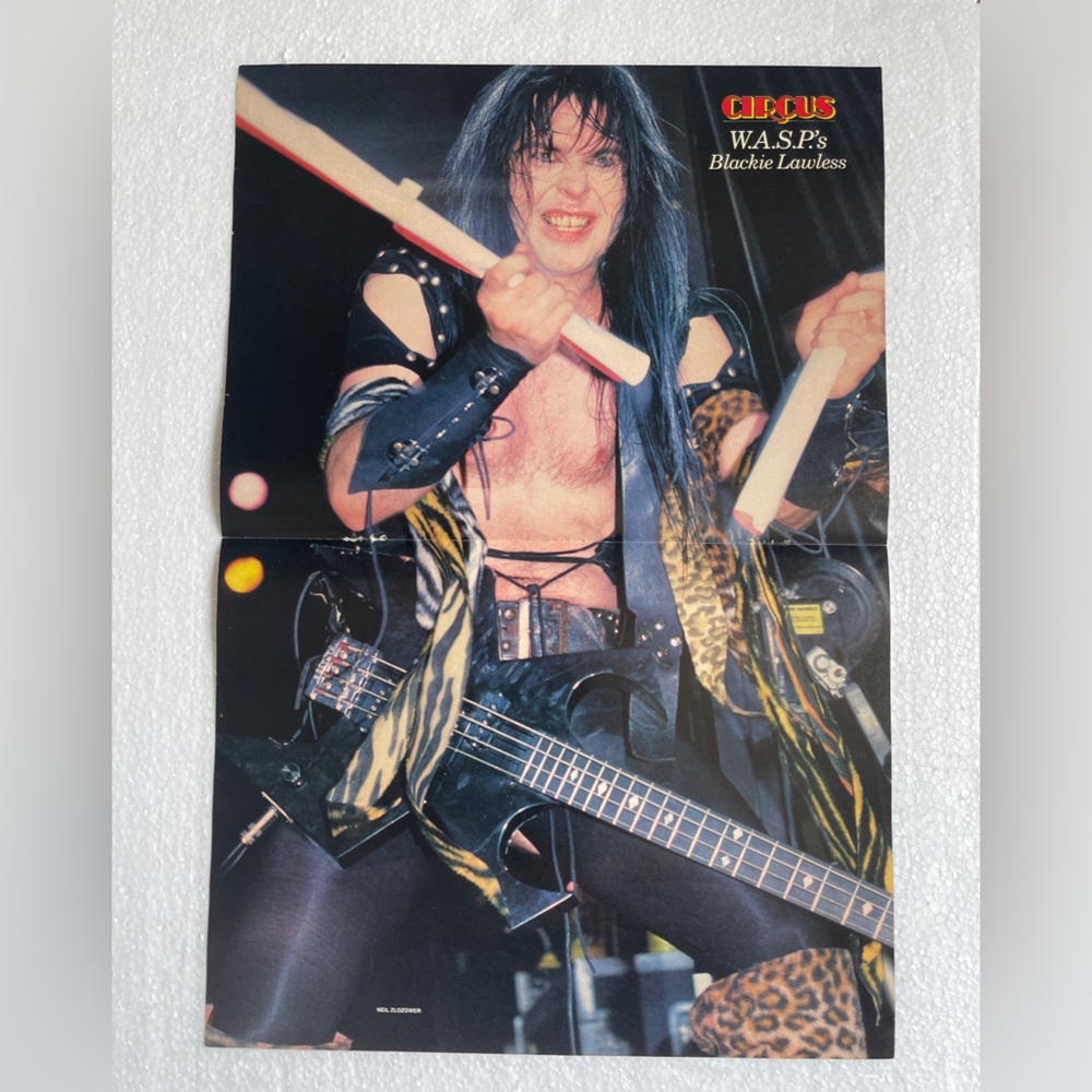Vintage W.AS.P.’s Blackie Lawless Centerfolfd
